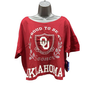 NWT E5 College Classics Oklahoma Sooners Women’s Crop Top size XL
